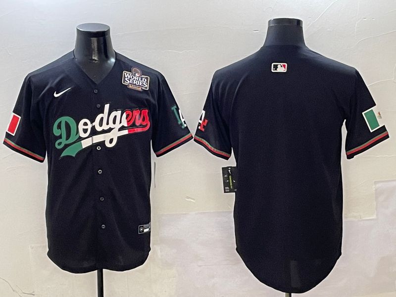 Men Los Angeles Dodgers Blank Black Mexico Second generation Nike 2025 MLB Jersey style 3->los angeles dodgers->MLB Jersey